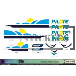 Camping-car Pilote Pacific 68 kit decoration complet autocollant Fun Stickers
