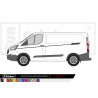 Kit de décoration autocollant pour Ford Transit Custom - Bandes latérales - Stickers tuning