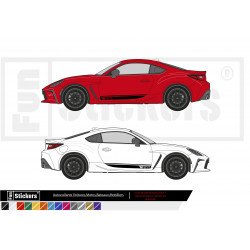 Toyota GR86 bandes bas de caisse kit complet autocollant tuning Fun Stickers