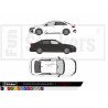 Audi kit decoration toit et bas de caisse kit complet autocollant Fun Stickers