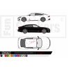 Audi kit decoration toit et bas de caisse kit complet autocollant Fun Stickers