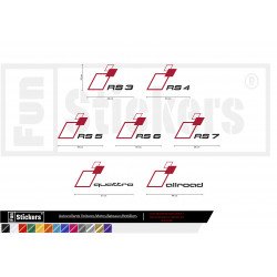 Audi kit decoration toit et bas de caisse kit complet autocollant Fun Stickers