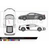 Audi kit decoration toit et bas de caisse Edition 2 autocollant Fun Stickers