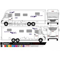 copy of Camping Car Decoration Pilot Pacific 690 - Complete Kit - Tuning Sticker Sticker Graphic Decals