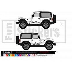 Jeep Renegade montagne paysage portieres kit complet autocollant Fun Stickers