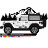 JEEP  montagne paysage portières - Kit Complet - voiture Sticker Autocollant Graphic Decals