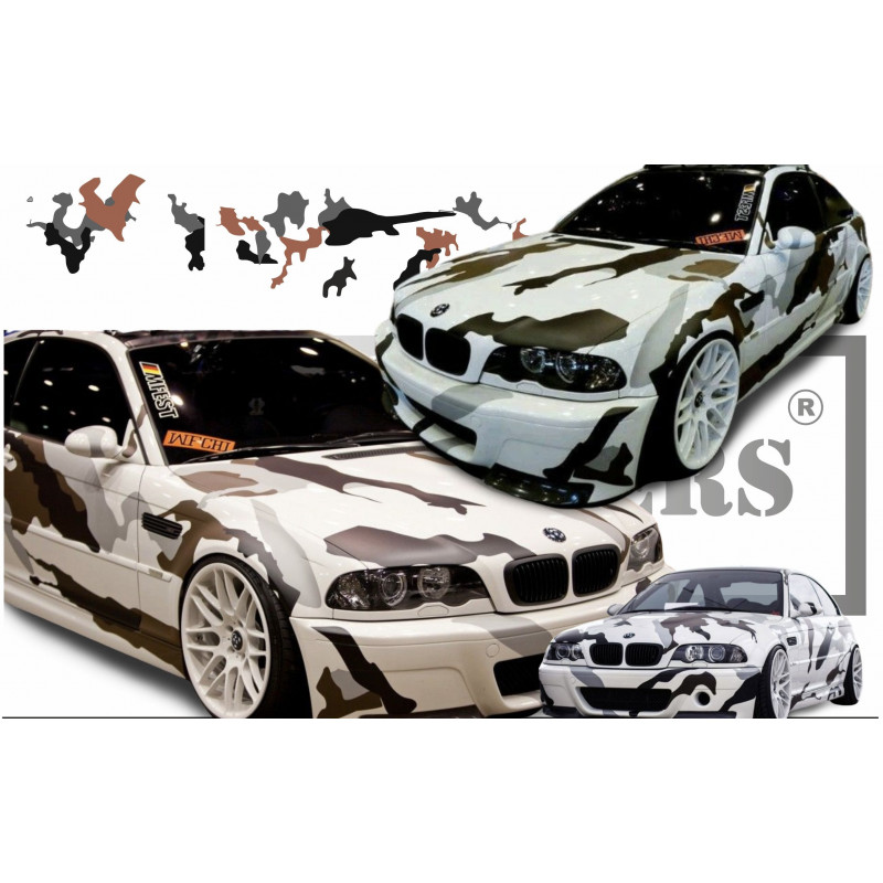 BMW Serie 1 3 5 6 7  effet camouflage Tuning Sticker Autocollant Decal