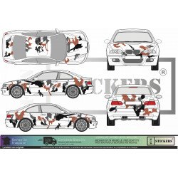 BMW effet camouflage kit complet autocollant tuning sticker Fun Stickers