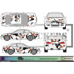 BMW Serie 1 3 5 6 7  effet camouflage Tuning Sticker Autocollant Decal