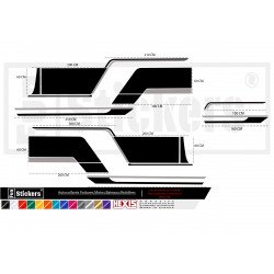 Kit bandes decoratives Galadria fourgon amenage Ducato Sprinter Transit Fun Stickers