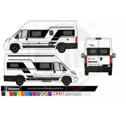 copy of Fiat ducato Camper adventure kit -  GRIS - Kit Complet - voiture Sticker Autocollant Graphic Decals