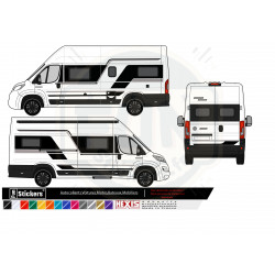 Fiat ducato Camper Van Adria intégral kit - Kit Complet - voiture Sticker Autocollant Graphique