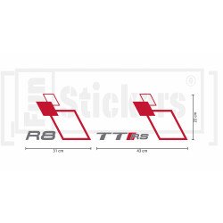 Audi kit decoration toit et bas de caisse Edition 2 autocollant Fun Stickers