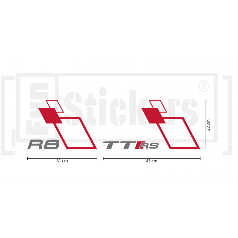 Audi  - Kit déco - Tuning Sticker Autocollant Graphic Decals