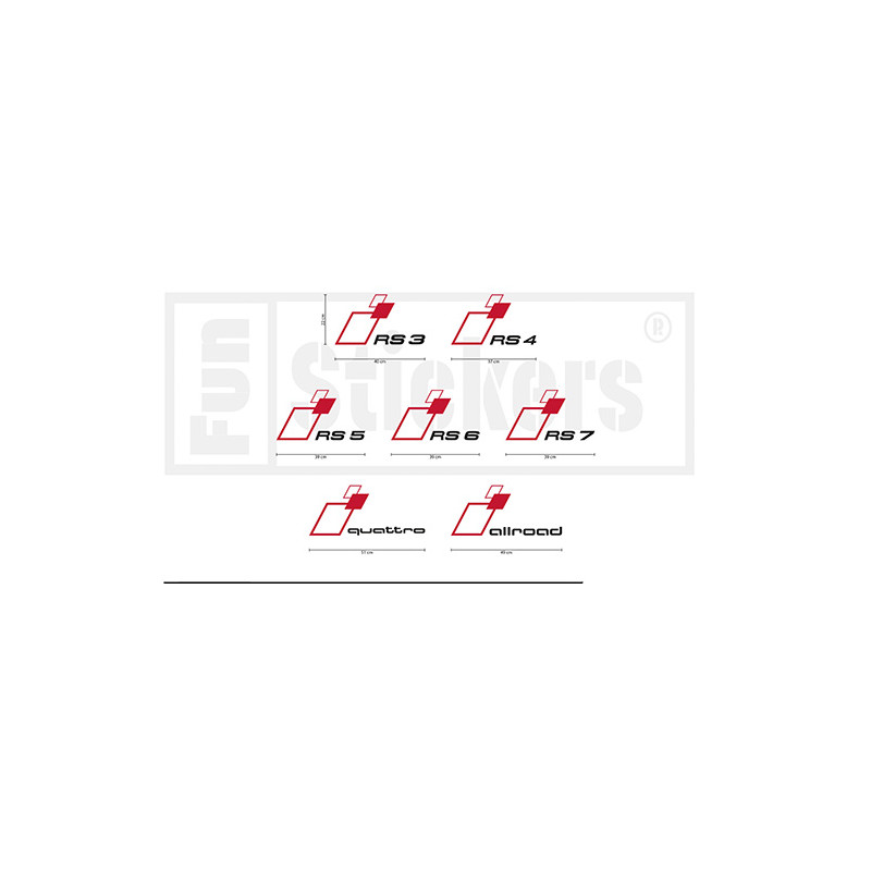Audi  - Kit déco - Tuning Sticker Autocollant Graphic Decals