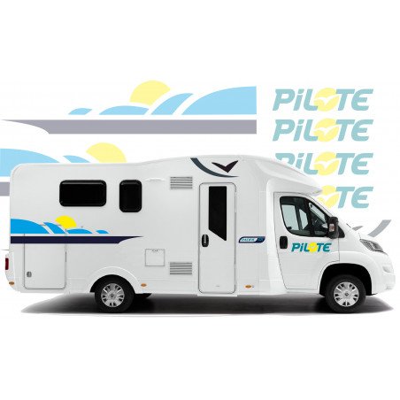 Camping-car Pilote Pacific 68 kit decoration complet autocollant Fun Stickers