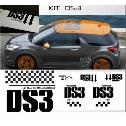 Citràen DS3 - Logos stickers side and hood stickers kit