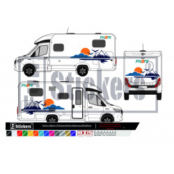 Camping Car décoration Pilote - Kit Complet - Tuning Sticker Autocollant Graphic Decals