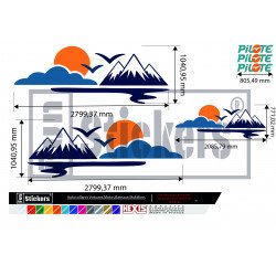 copy of Camping Car Decoration Pilot Pacific 690 - Complete Kit - Tuning Sticker Sticker Graphic Decals
