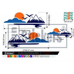 Camping Car décoration Pilote - Kit Complet - Tuning Sticker Autocollant Graphic Decals