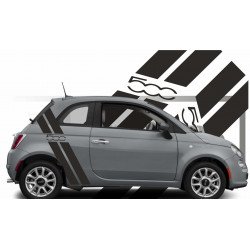 Fiat 500 kit stickers bandes racing style sportif autocollant Fun Stickers