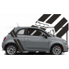 Kit Stickers "Bandes Racing" pour Fiat 500 : Style Sportif Vertical