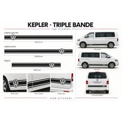 Van VW Volkswagen T4 T5 T6 Kit Low Band stickers