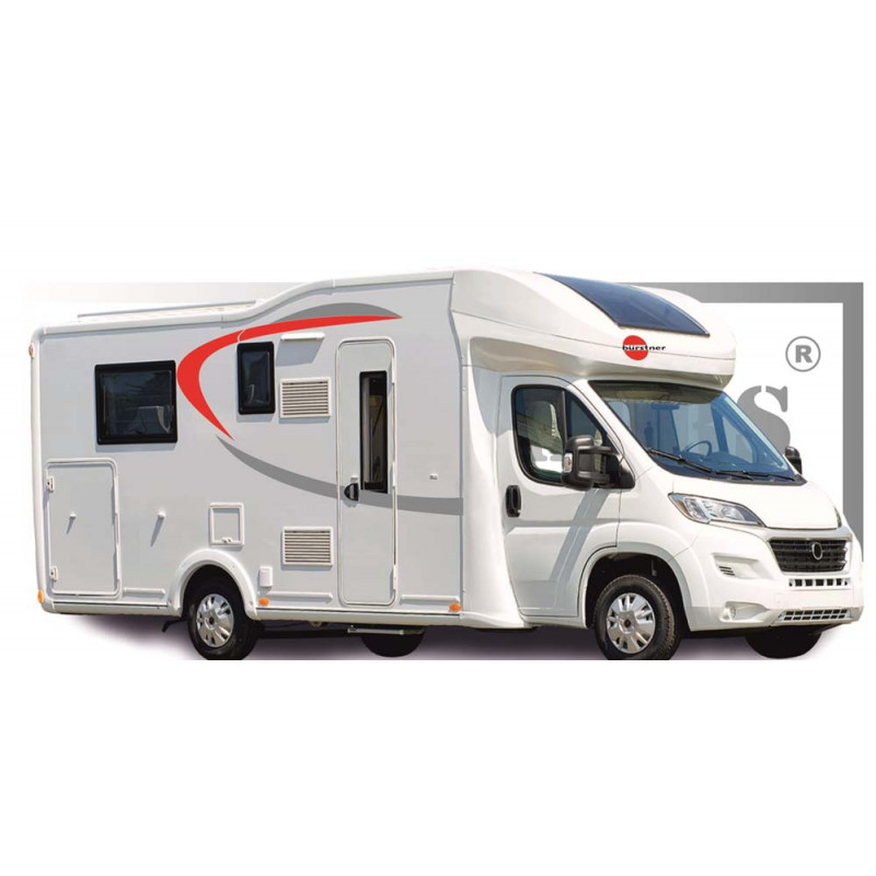 Camping Car BÜRSTNER - Kit complet Avant Arriére Droit Gauche - Sticker adhésif autocollant