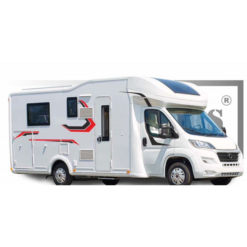 Camping Car Tribal motif modern - Kit complet Droit Gauche  arrière- Sticker adhésif autocollant