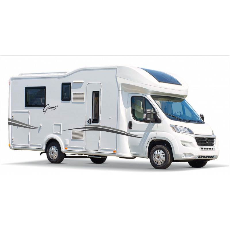 Kit Décoration Camping-Car GLAMYS – Autocollants Latéraux XXL – Adhésif Vinyle Premium – Résistant UV & Intempéries