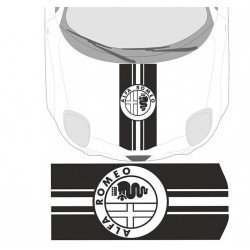 Alfa Romeo Mito 147 bande capot autocollante kit complet Fun Stickers