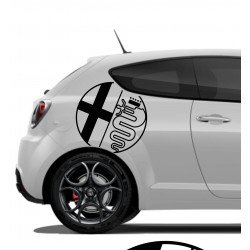 Alfa Romeo logo rond lateral x2 kit autocollant Fun Stickers