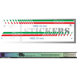 Autocollant Stripping Fiat 500 Tricolore Italie – Bandes Décoratives Latérales Sport