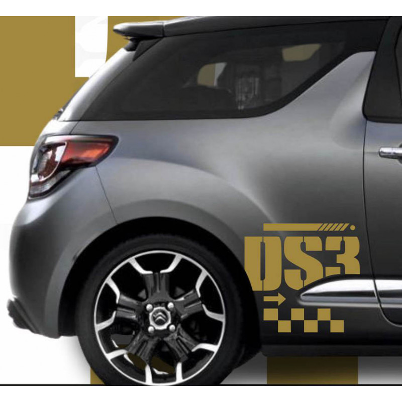 Citröen DS3 - Logos kit stickers Latéraux et capot - Tuning Sticker Autocollant Graphic Decals