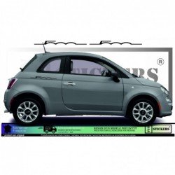 Fiat 500 stickers 500 lettering - Tuning Sticker Sticker Sticker Graphic Decals