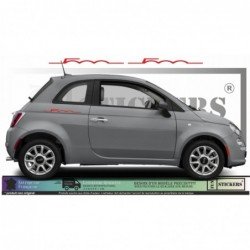 Fiat 500 Retro autocollant Signature stickers lateraux discrets Fun Stickers