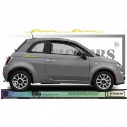 Fiat 500 Retro autocollant Signature stickers lateraux discrets Fun Stickers