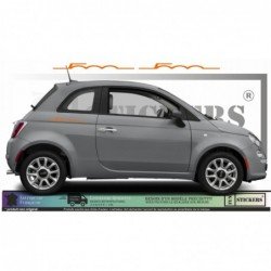 Fiat 500 Retro autocollant Signature stickers lateraux discrets Fun Stickers