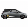 Sticker DS3 Racing "KC" Latéral – Kit Logo Aile et Portière à Damier