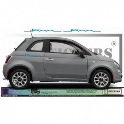 Fiat 500 Retro autocollant Signature stickers lateraux discrets Fun Stickers