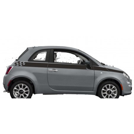 Fiat 500 - kit Side strips Damier sticker stickers