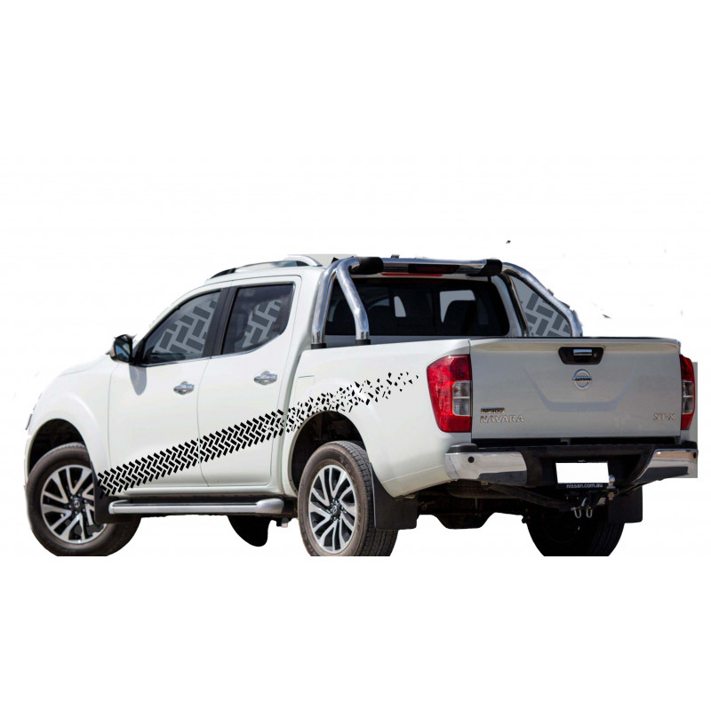 Sticker Universel Trace de Pneu 4x4 - Stripping Latéral pour Pick-up et Tout-Terrain