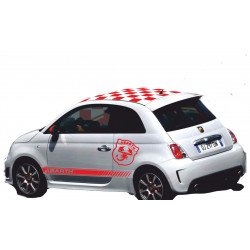 Fiat 500 Bands roof Abarth sticker sticker decoration kit