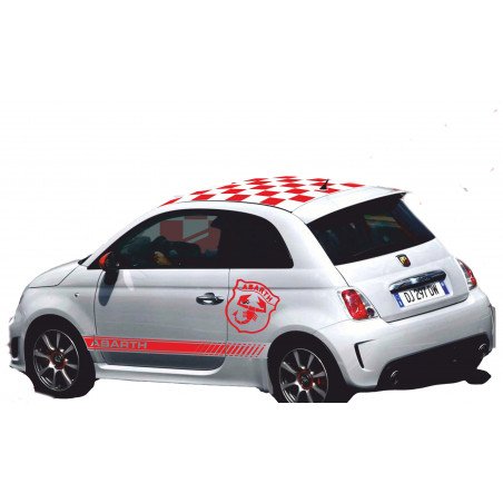 Fiat 500 Bands roof Abarth sticker sticker decoration kit