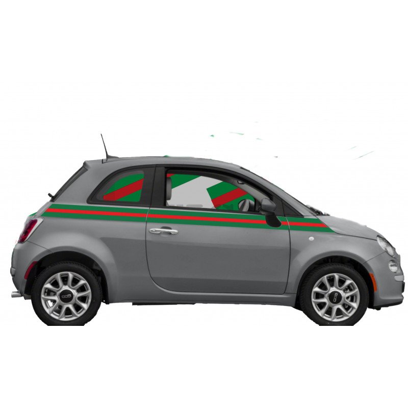 Fiat 500 - Side strips - tailgate GUCCI Sticker stickers