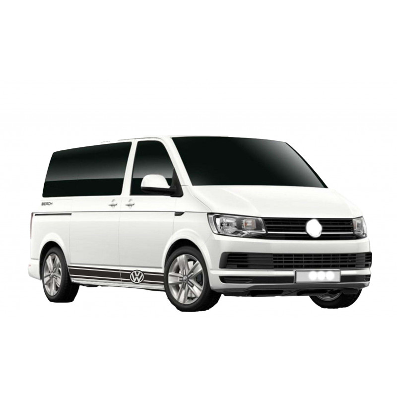 Autocollants Bas de Caisse Van – Design Kepler Noir – Compatibles vw volkswagen Transporter T5/T6