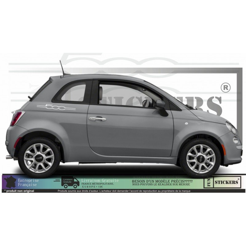 Fiat 500 lettrages 500 autocollants stickers Fun Stickers