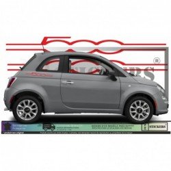 Fiat 500 lettrages 500 autocollants stickers Fun Stickers