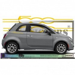 Fiat 500 lettrages 500 autocollants stickers Fun Stickers