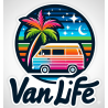 Sticker Retro Van Life 60cm Polymère Premium Fourgon | Fun Stickers